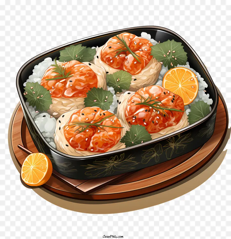 Kotak Bento，Kotak Makanan PNG