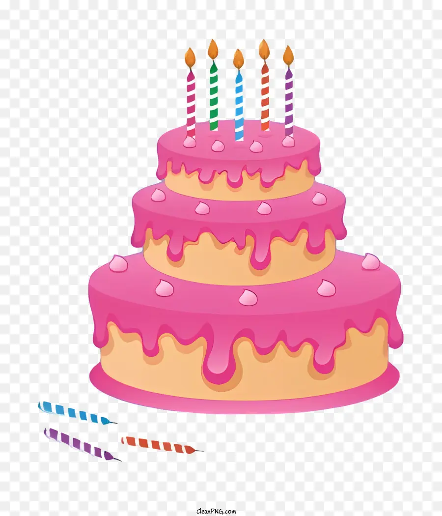 Kue Ulang Tahun，Kue Pink PNG