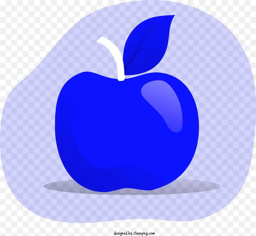 Biru Apple，Apel Daun Tunggal PNG