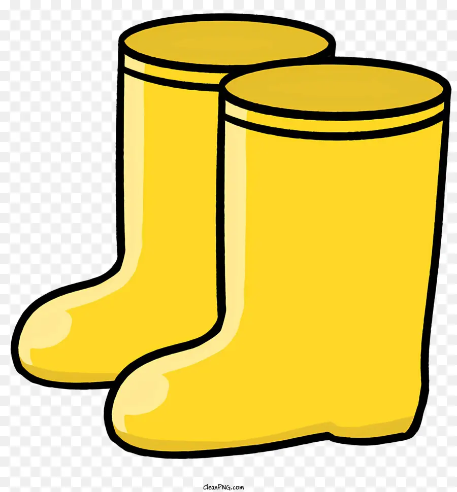 Sepatu Bot Karet Kuning，Sepatu Bot Wellworn PNG