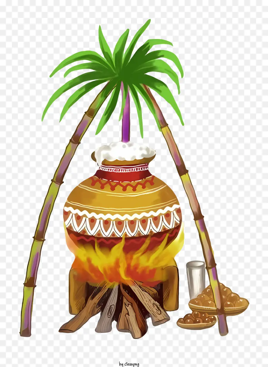 Pongal，Pot Tradisional India PNG
