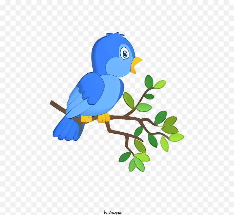 Burung Biru，Kartun Burung PNG
