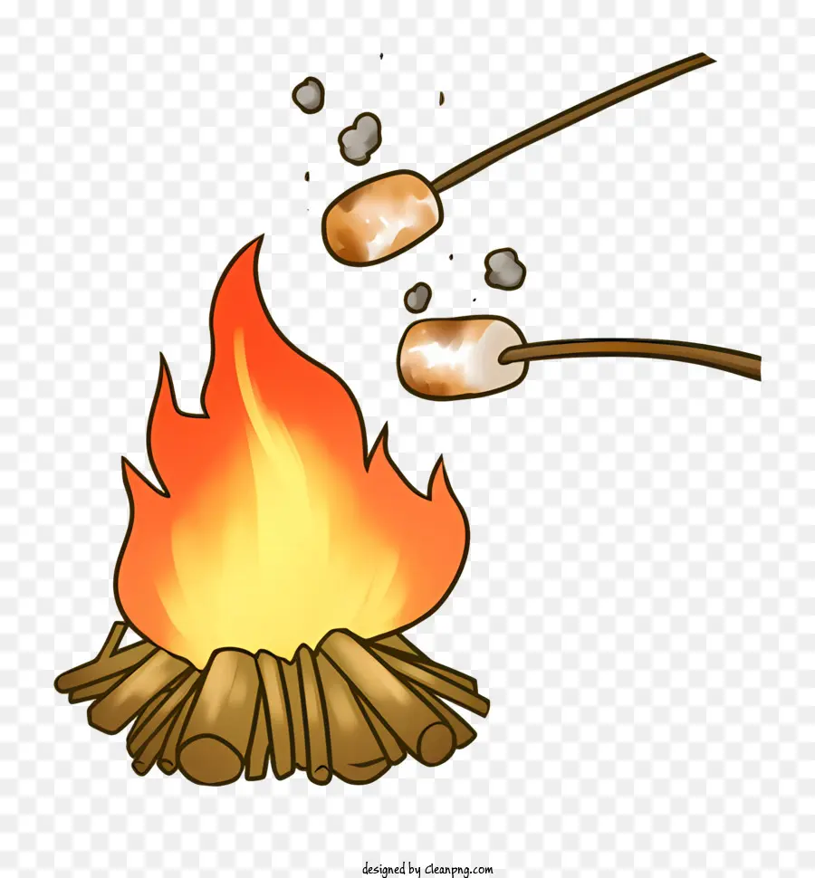 Api Unggun，Marshmallow PNG