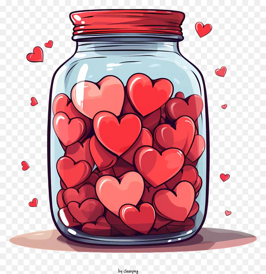 Mason Jar With Heart，Jar PNG