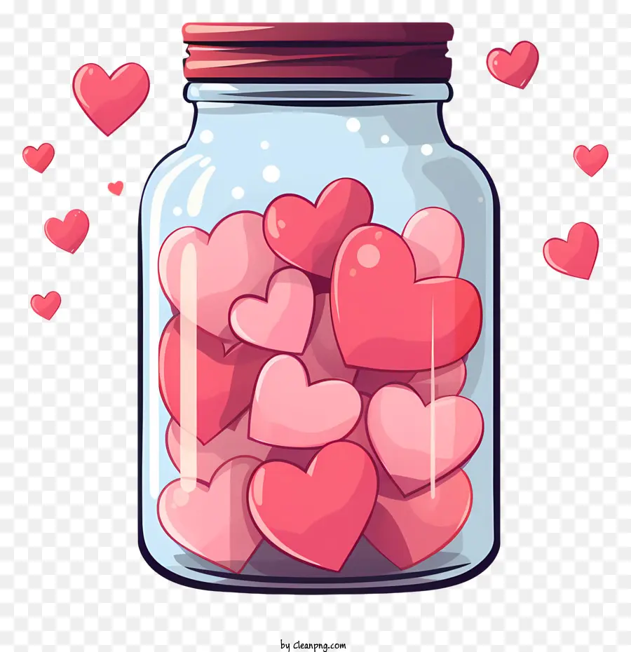 Mason Jar With Heart，Cinta PNG