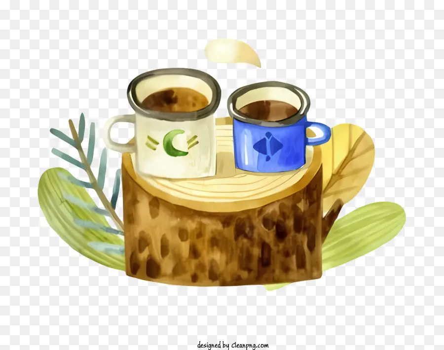 Cangkir Kopi，Tongkat Kayu PNG