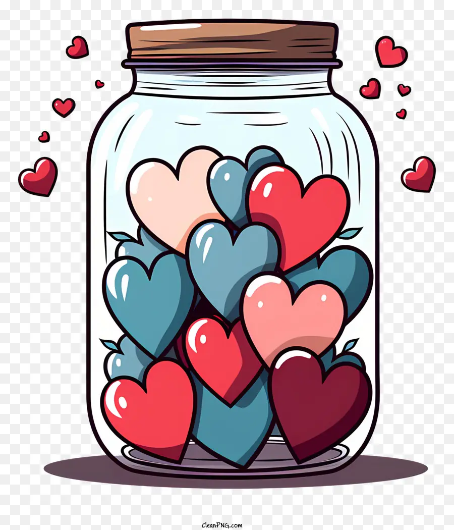 Mason Jar With Heart，Heartshaped Permen PNG