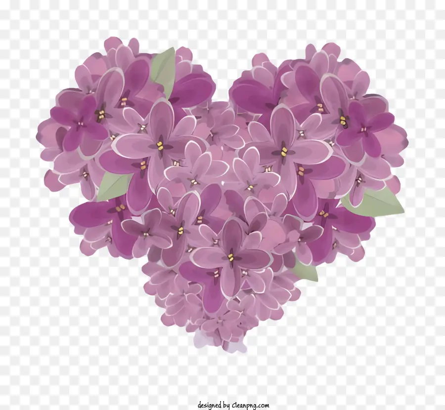 Lilac Berbentuk Hati，Lilac Merah Muda PNG