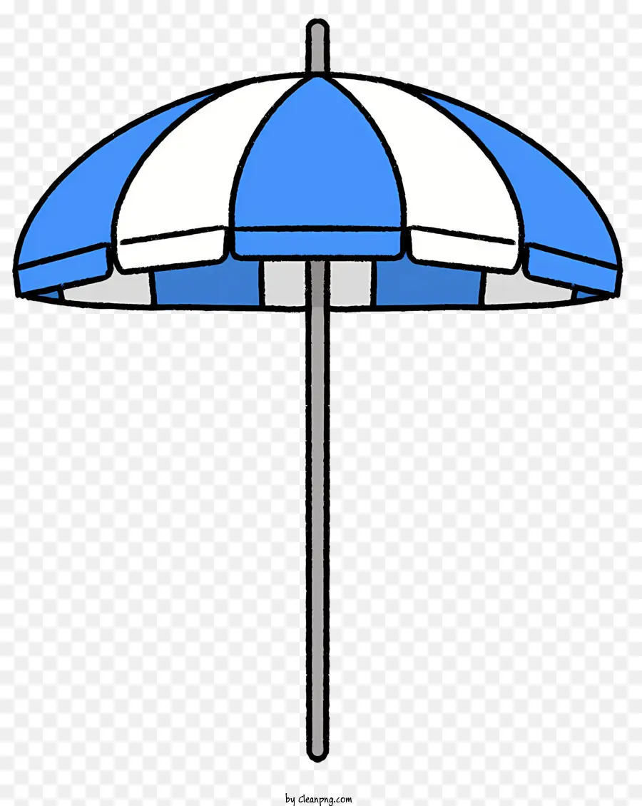 Payung Biru Dan Putih，Payung Tiang Logam PNG