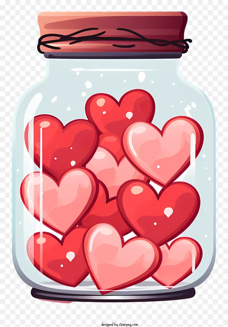 Mason Jar With Heart，Botol Kaca PNG