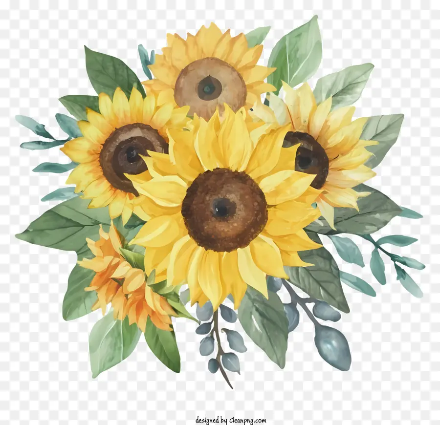 Kartun，Bunga Matahari PNG