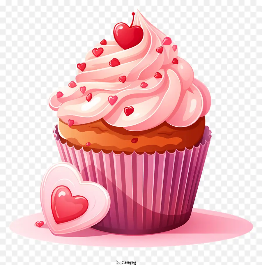 Kue Mangkuk，Cupcake Dengan Stroberi PNG