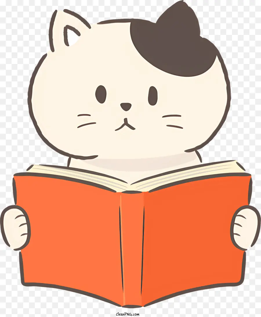 Buku Membaca Kucing，Kartun Kucing PNG