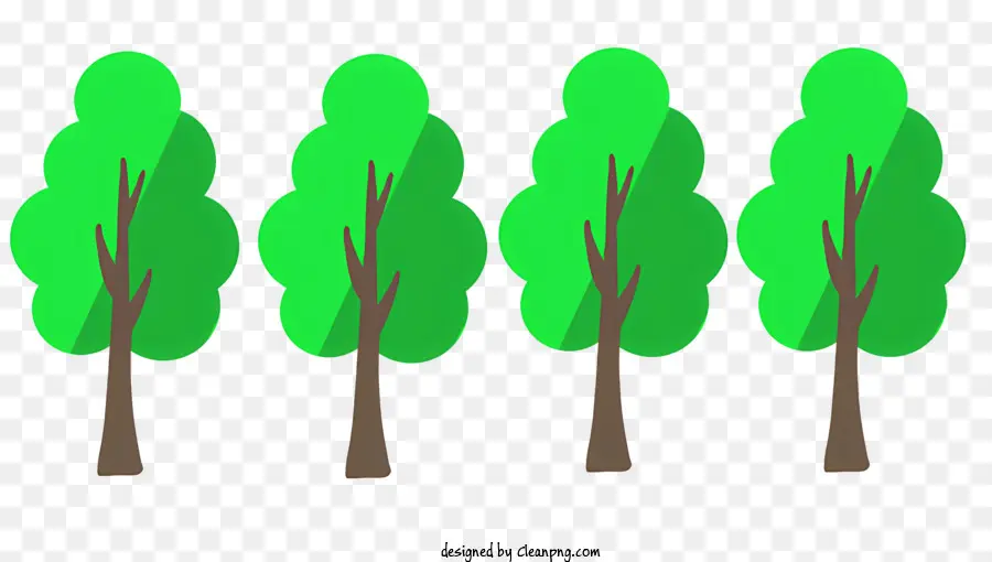 Pohon Pohon Hijau，Pohon Bersandar PNG