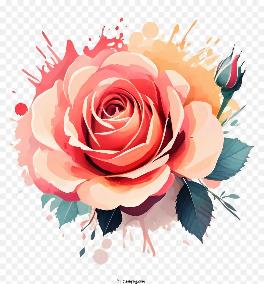 Kartun，Pink Rose PNG