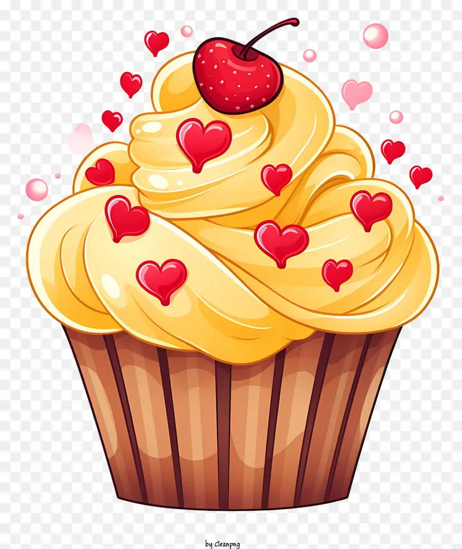 Kue Mangkuk，Cupcake Dengan Stroberi PNG