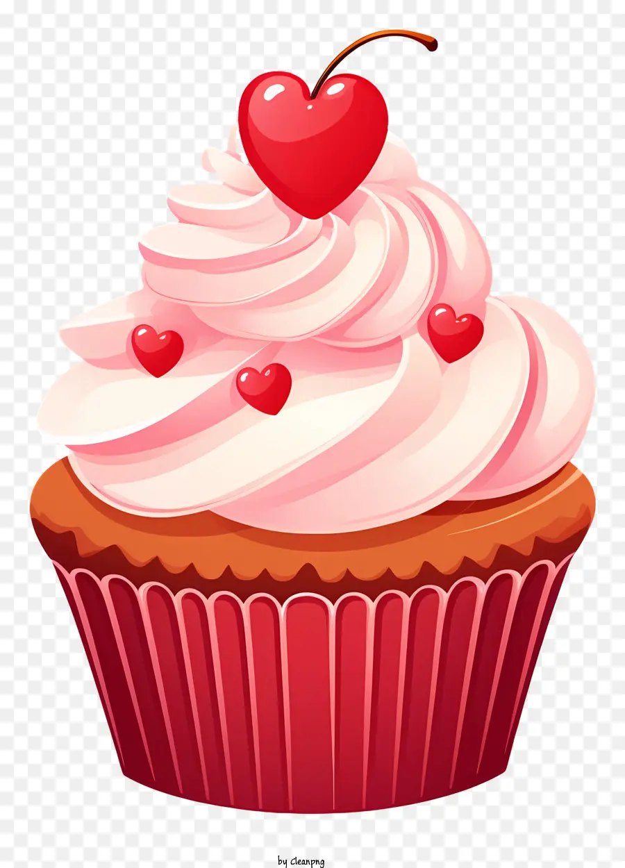 Kue Mangkuk，Cupcake Dengan Ceri PNG