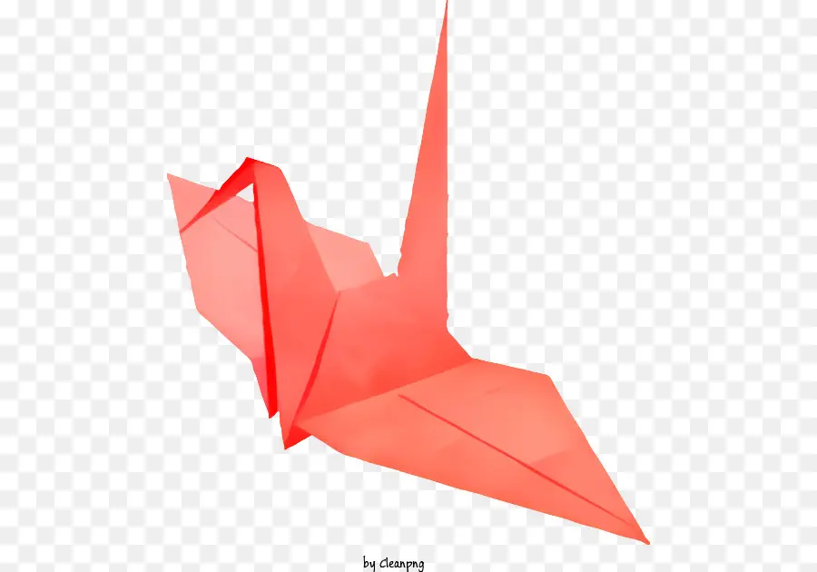 Burung Origami Merah，Satu Selembar Kertas PNG