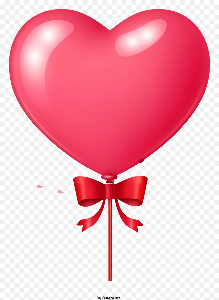 Balon Hadiah Valentine Datar，Merah Hati Balon PNG