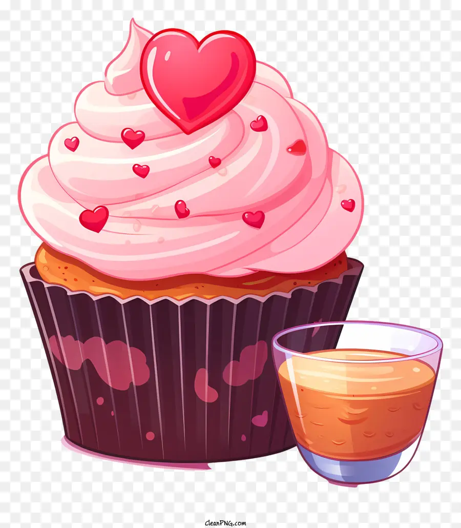 Kue Mangkuk，Cupcake Dengan Stroberi PNG