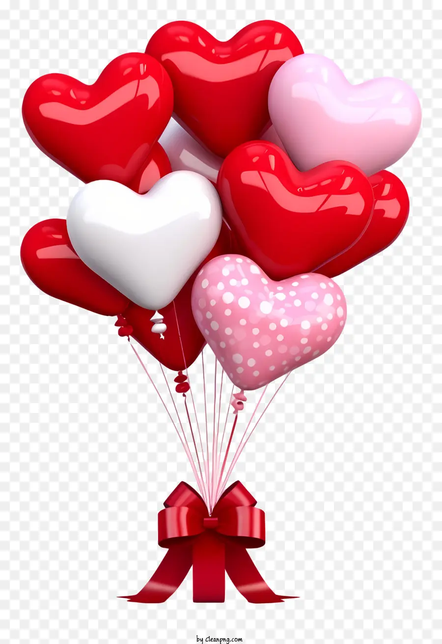 Balon Hadiah Valentine Yang Lucu，Balon Jantung PNG