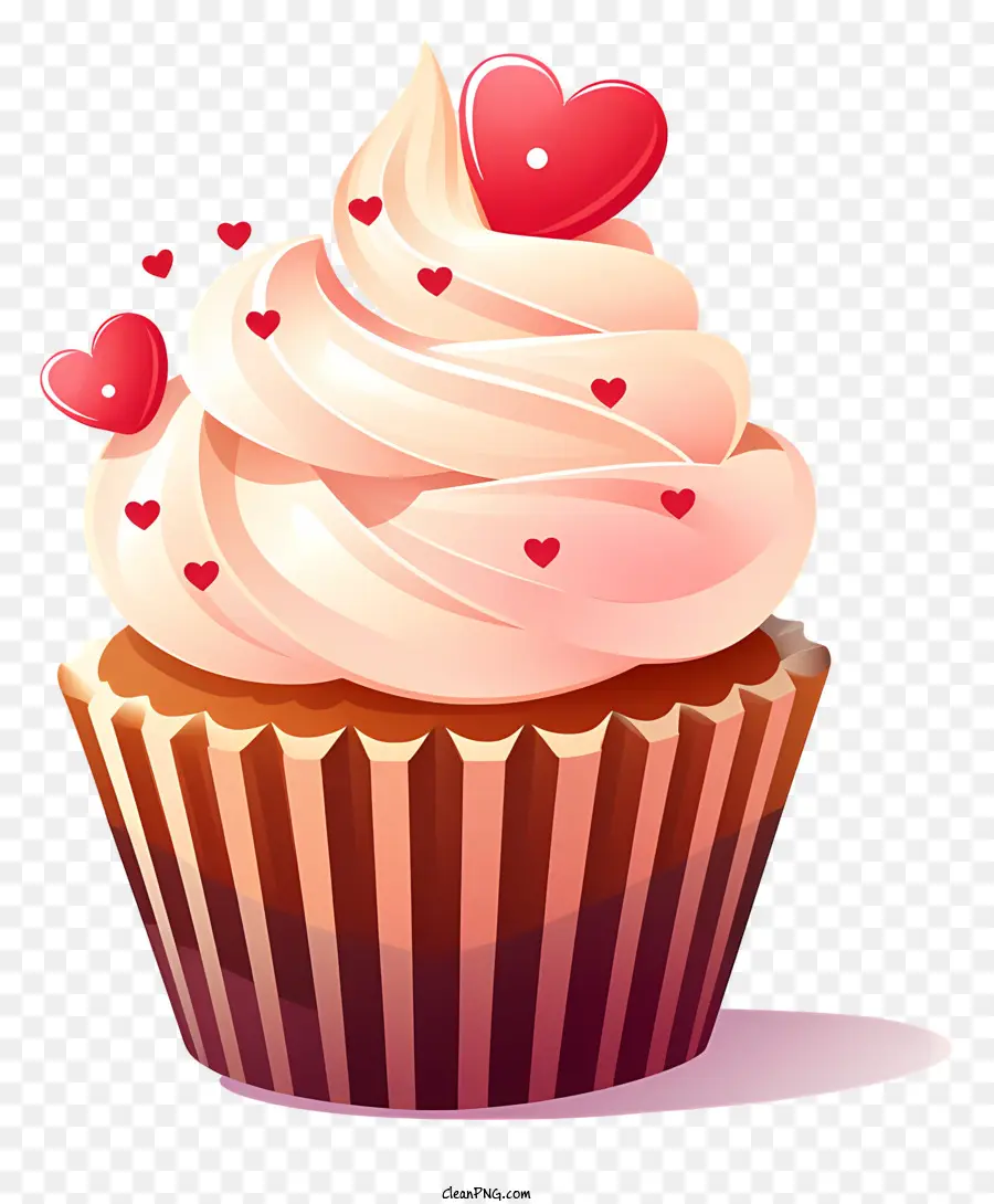 Cupcake，Hati Merah PNG