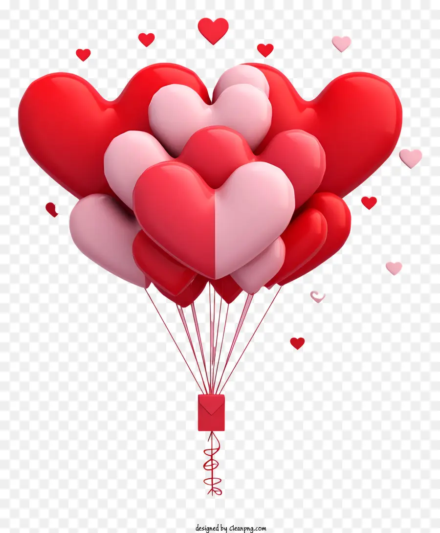 Balon Hadiah Valentine Yang Lucu，Balon Jantung PNG