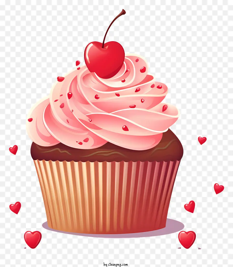 Kue Mangkuk，Cupcake Dengan Ceri PNG