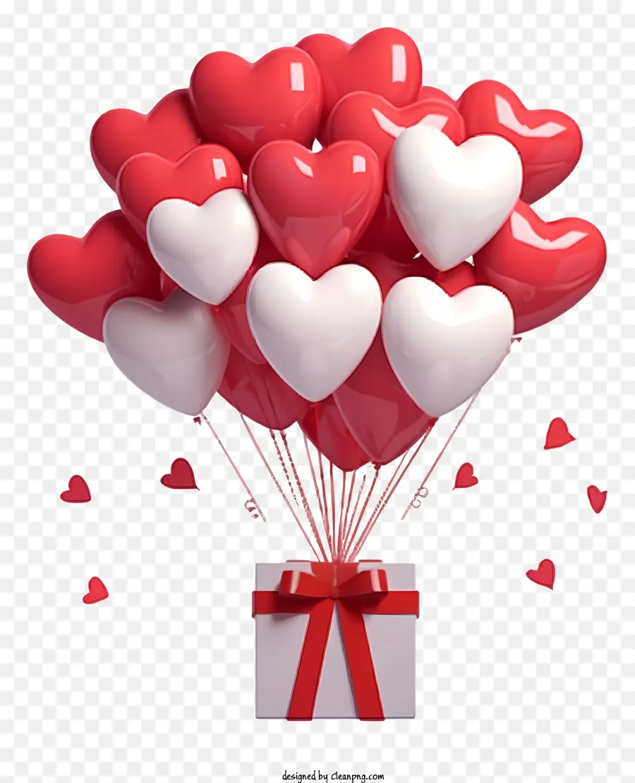 Ilustrasi Vektor Datar Yang Minimalisasi，Balon Hadiah Valentine PNG