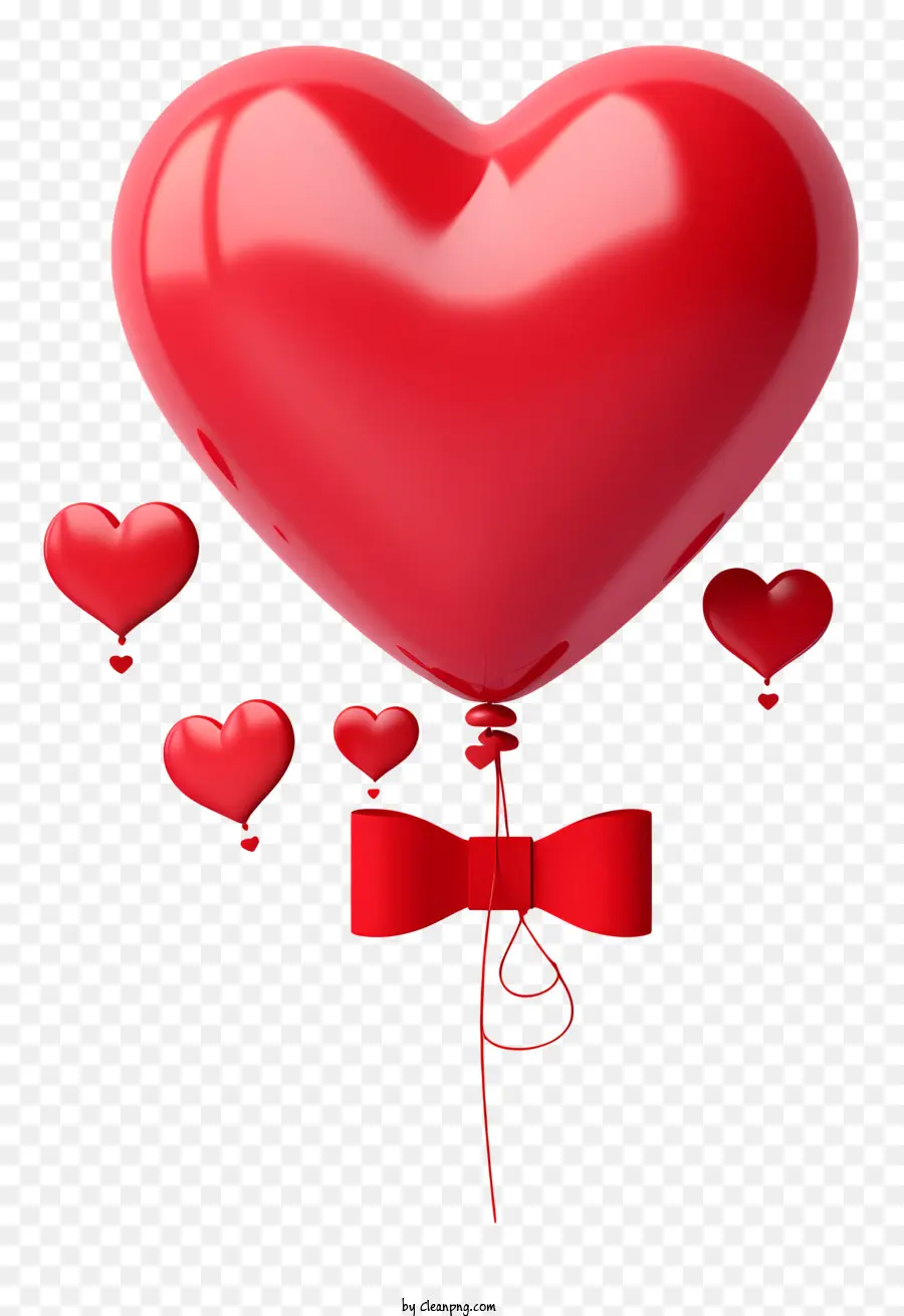 Emoji Balon Hadiah Valentine，Balon Hati Merah PNG