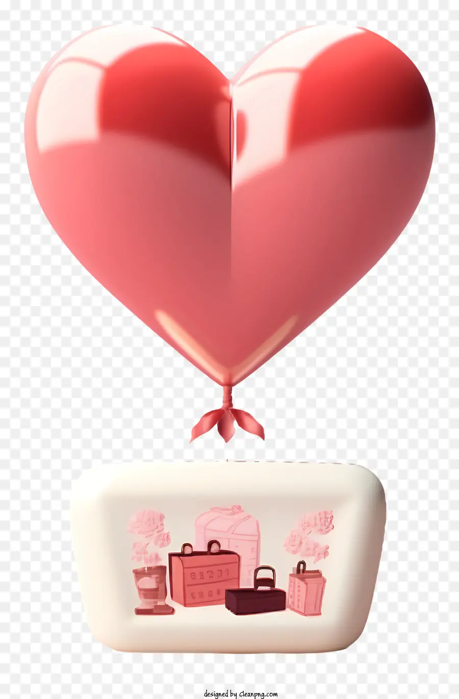 Balon Hadiah Valentine Gaya Retro Trendi，Jantung Berbentuk Balon PNG