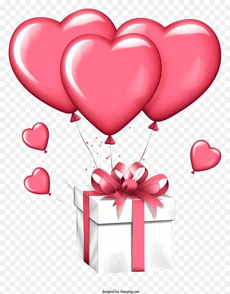 Sketsa Balon Hadiah Valentine，Heartshaped Balon PNG