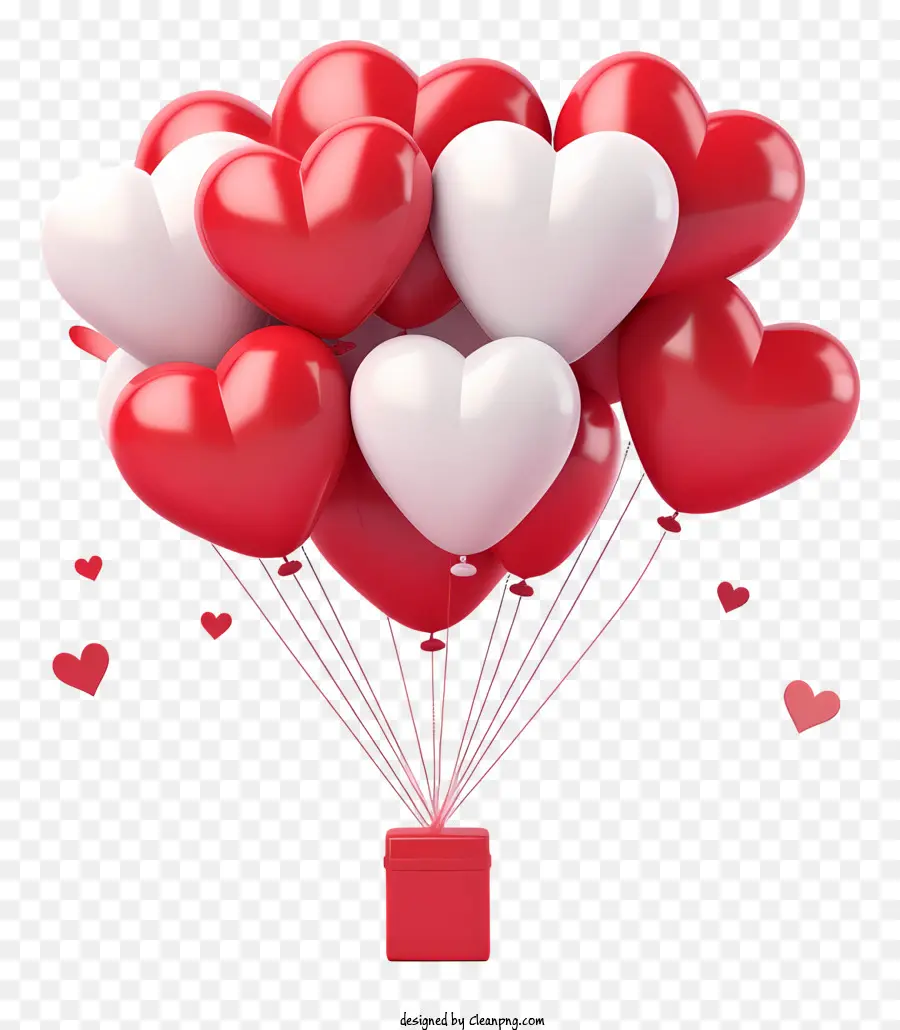 Balon Hadiah Valentine Yang Lucu，Heartshaped Balon PNG