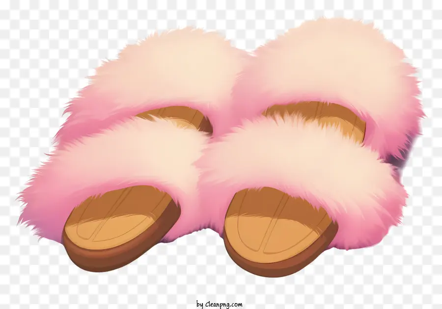 Sandal Kartun Lembut Lembut，Sandal Pink Fuzzy PNG