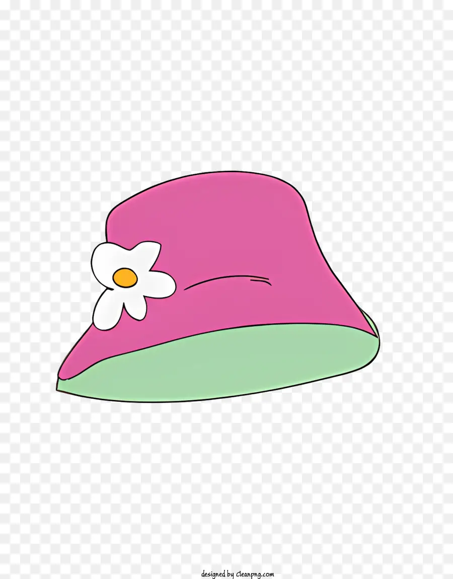 Topi Merah Muda，Topi Daisy PNG