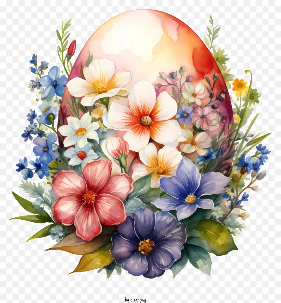 Telur Paskah，Bunga PNG