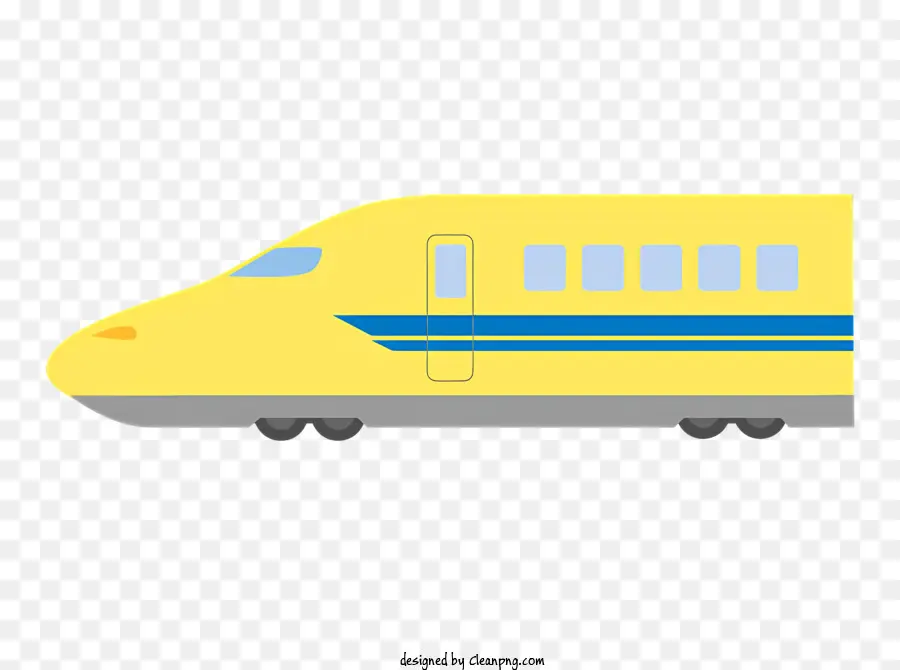 Kereta Peluru Kuning，Garis Garis Biru PNG