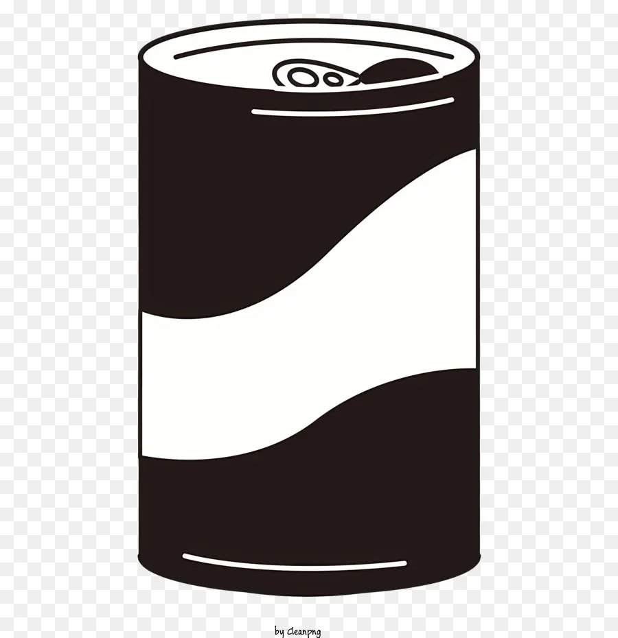 Kaleng Soda，Hitam Dan Putih Ilustrasi PNG