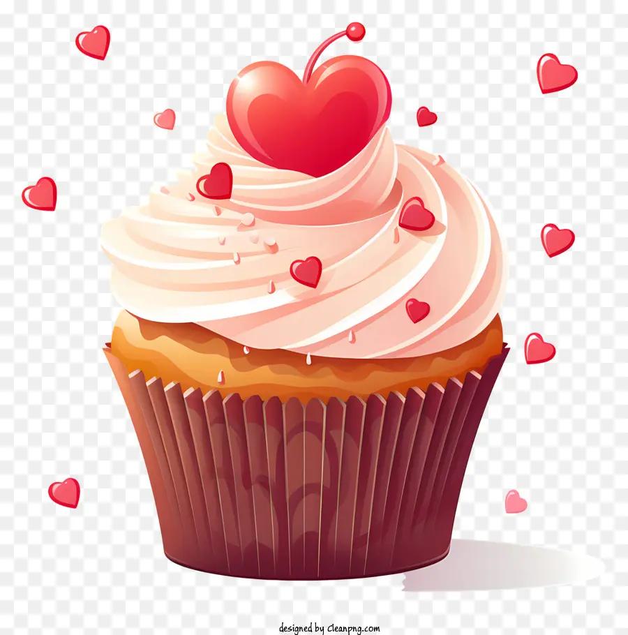 Kue Mangkuk，Cupcake Dengan Stroberi PNG