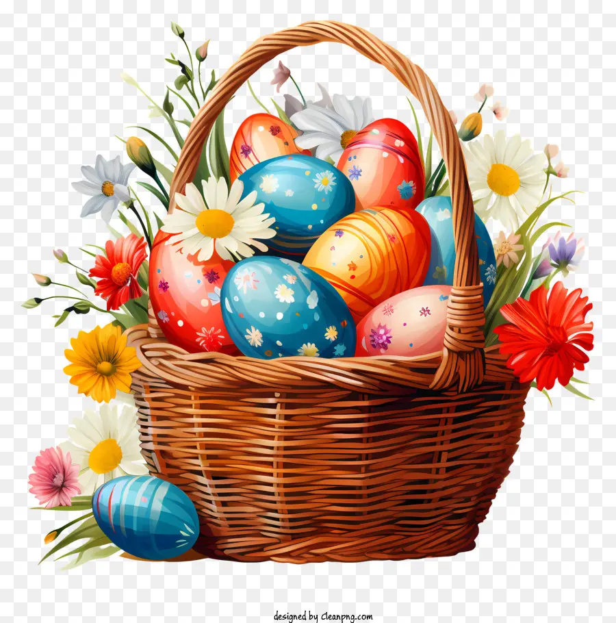 Telur Paskah，Keranjang Paskah PNG