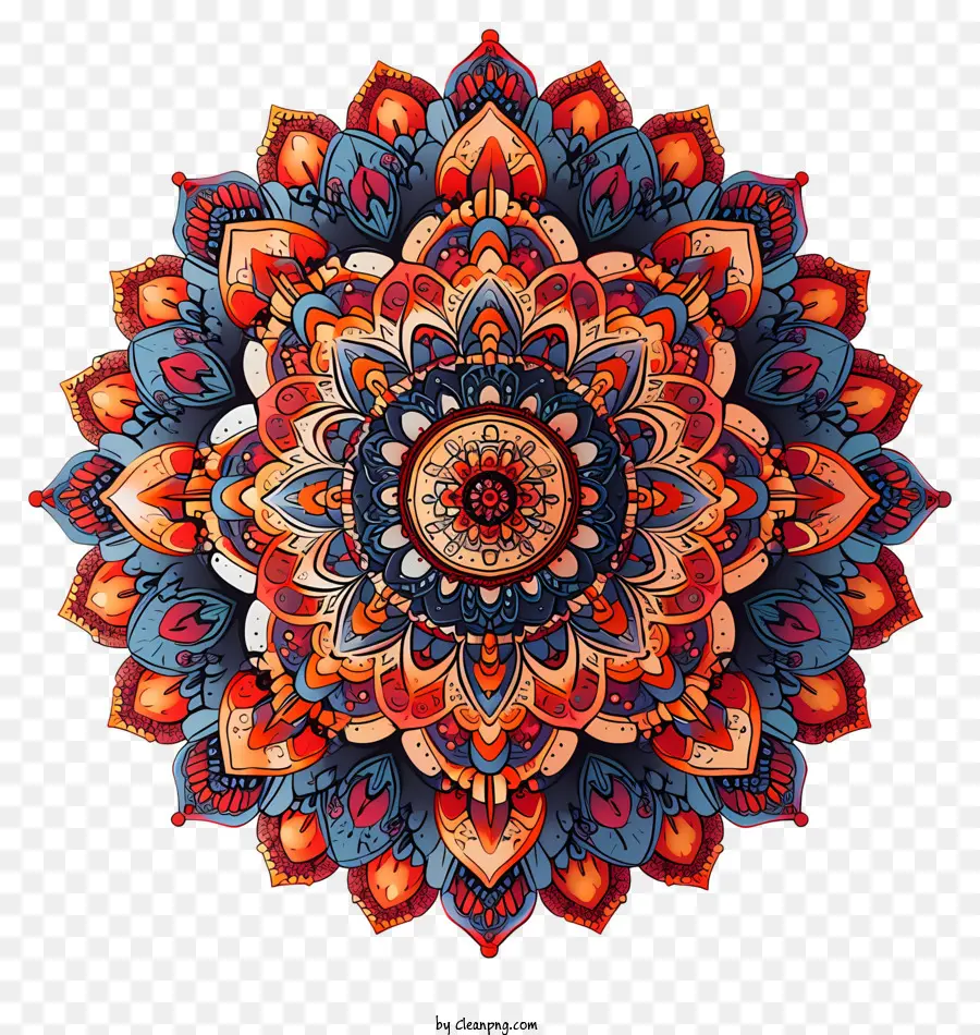 Mandala，Mandala Berwarna Warni PNG