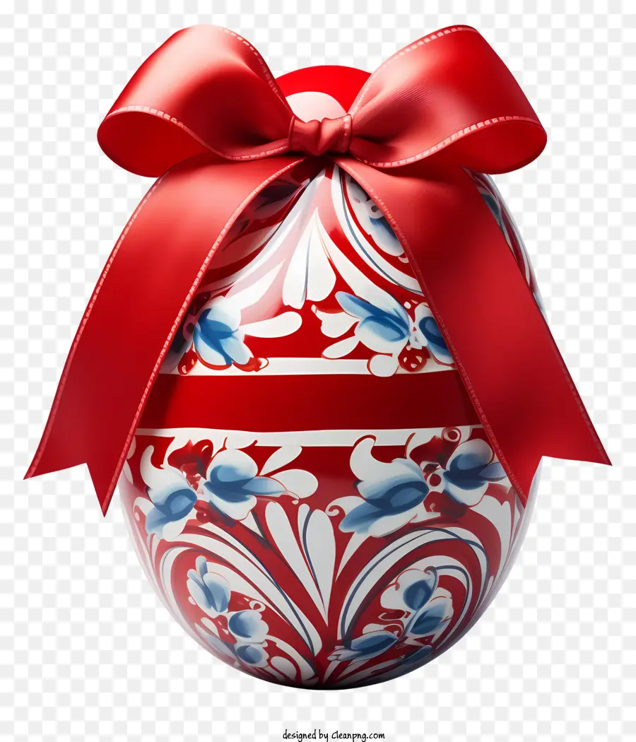 Telur Paskah，Telur Dekoratif Merah Dan Putih PNG