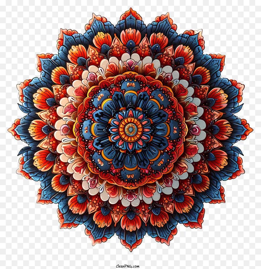 Mandala，Mandala Berwarna Warni PNG