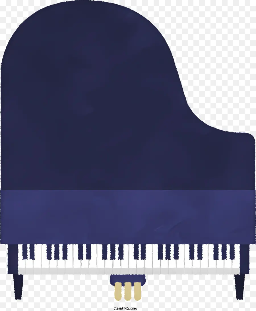 Blue Grand Piano，Hitam Dan Putih Tuts Piano PNG