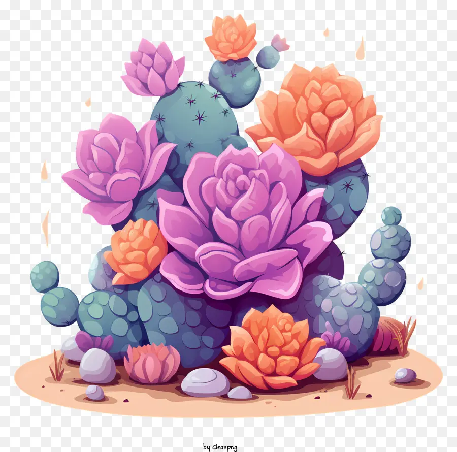 Succulents Pastel，Kaktus PNG