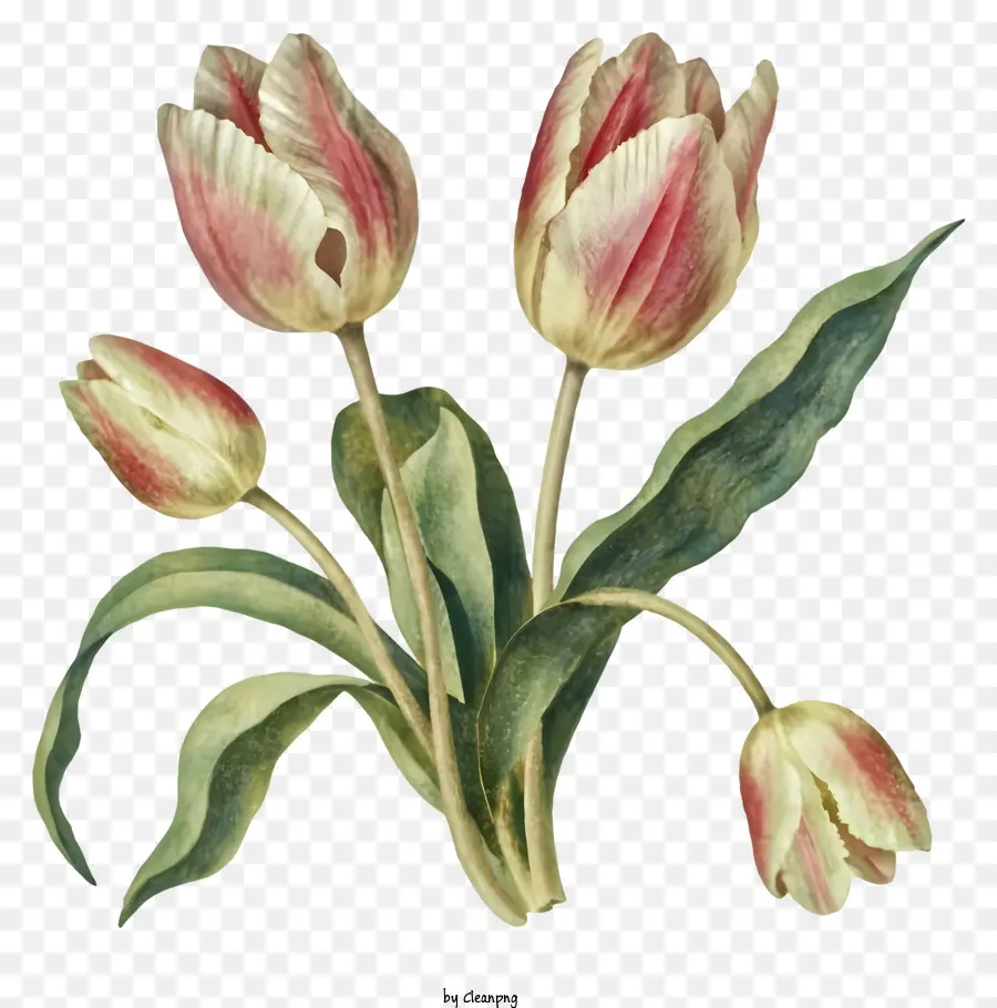 Amplop，Tulip Merah Muda PNG