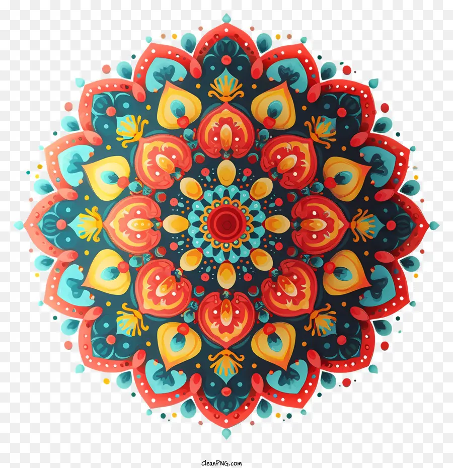 Mandala，Mandala Berwarna Warni PNG