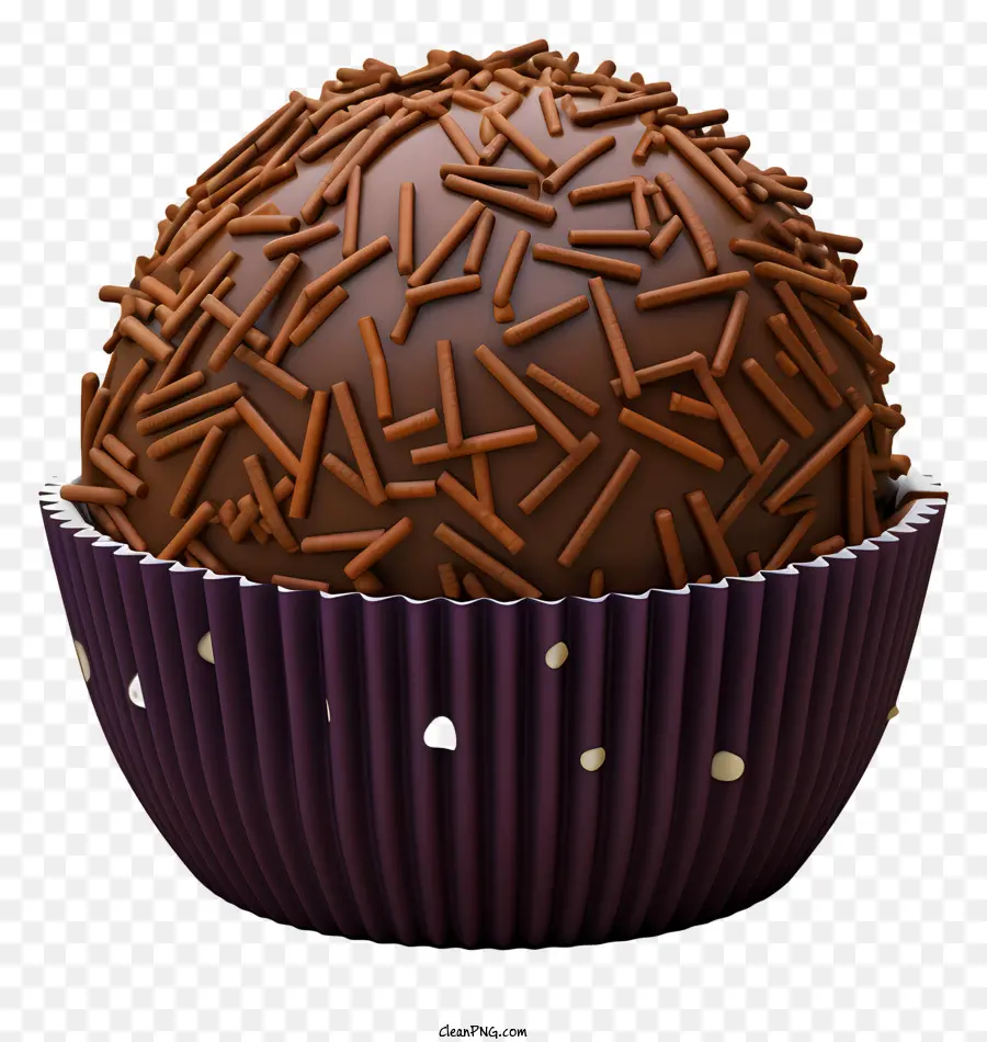 Brigadeiro 3d Yang Realistis，Truffle Coklat PNG