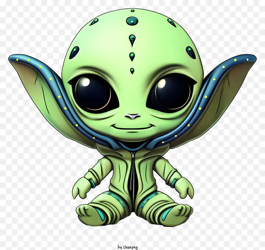 Alien Yang Lucu，Asing Hijau PNG