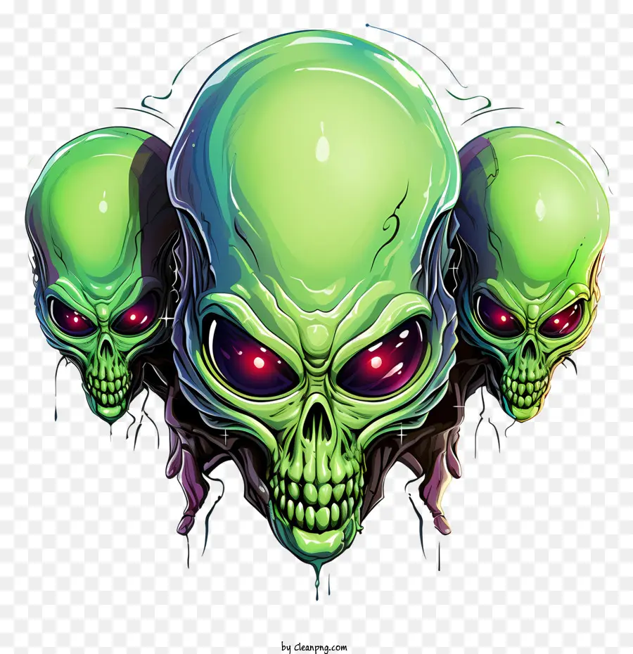 Kepala Alien，Alienin Greensned PNG